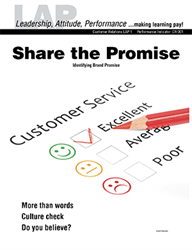 LAP-CR-001, Share the Promise (Identifying Brand Promise) (Download) LAP-CR-006, CR:001, Product Management, Product Planning, Branding, Customer Relations