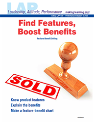 LAP-SE-109, Find Features, Boost Benefits (Feature-Benefit Selling) (Download) SE:109, LAP-SE-113
