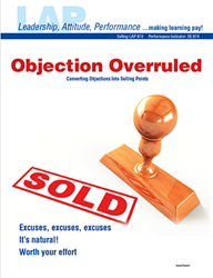LAP-SE-874, Objection Overruled (Converting Objections Into Selling Points) (Download) SE:874, LAP-SE-100