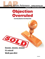 LAP-SE-874, Objection Overruled (Converting Objections Into Selling Points) (Download) SE:874, LAP-SE-100